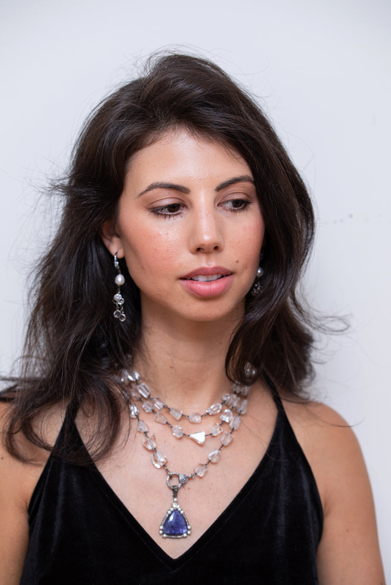 Tanzanite and Silverite Necklace