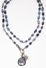 Mystic Labradorite Nugget Charm Necklace