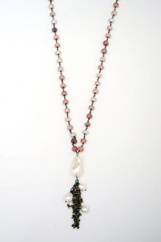 Silverite & Pearl Necklace